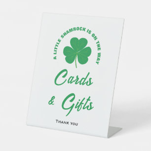 Little Shamrock Fun Baby Shower Cards & Gifts Sign