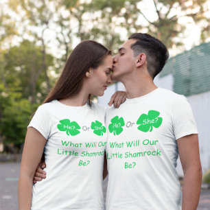 Little Shamrock Gender Reveal T-Shirt
