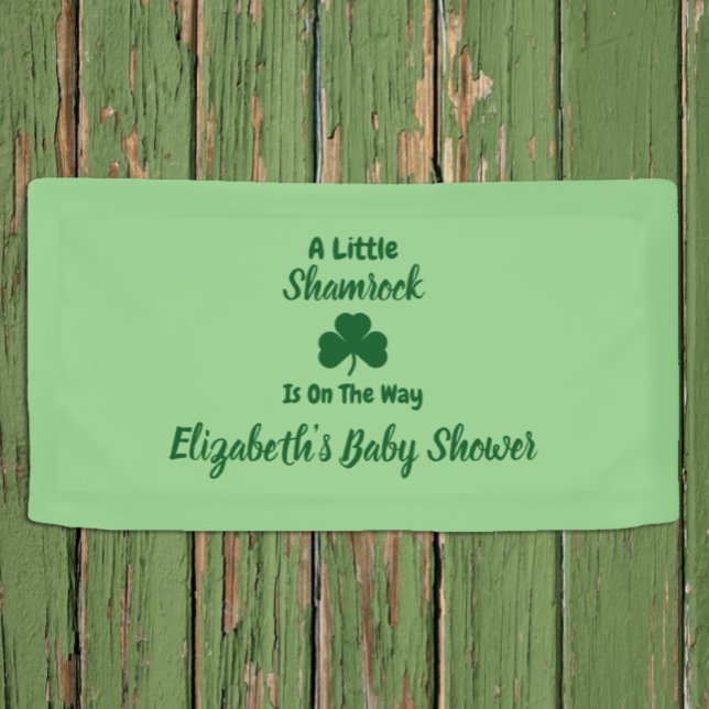 Little Shamrock St Patrick's Day Baby Shower Banner (Creator Uploaded)