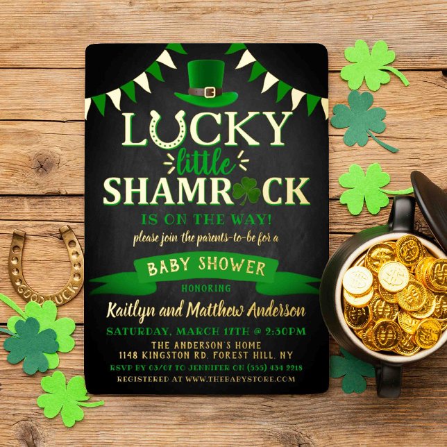 Little Shamrock St. Patrick's Day Baby Shower Real (Creator Uploaded)