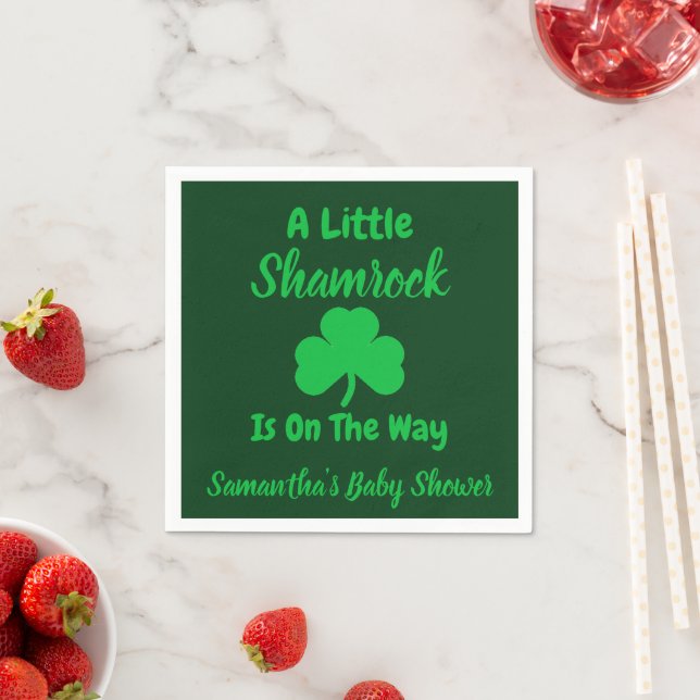 Little Shamrock St Patrick's Day Napkin (Insitu)