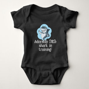 little shark  baby bodysuit