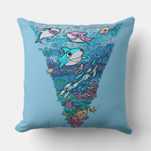 Little Shark Doodle Cushion