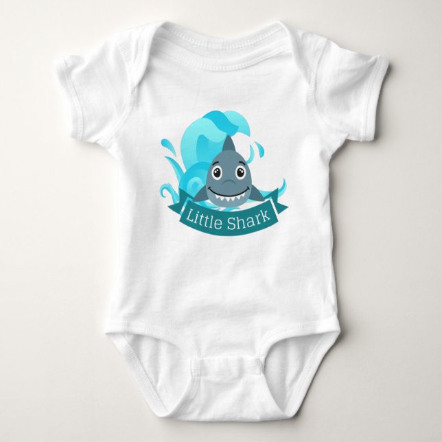 Little Shark - Family outfit Baby Bodysuit (Front)