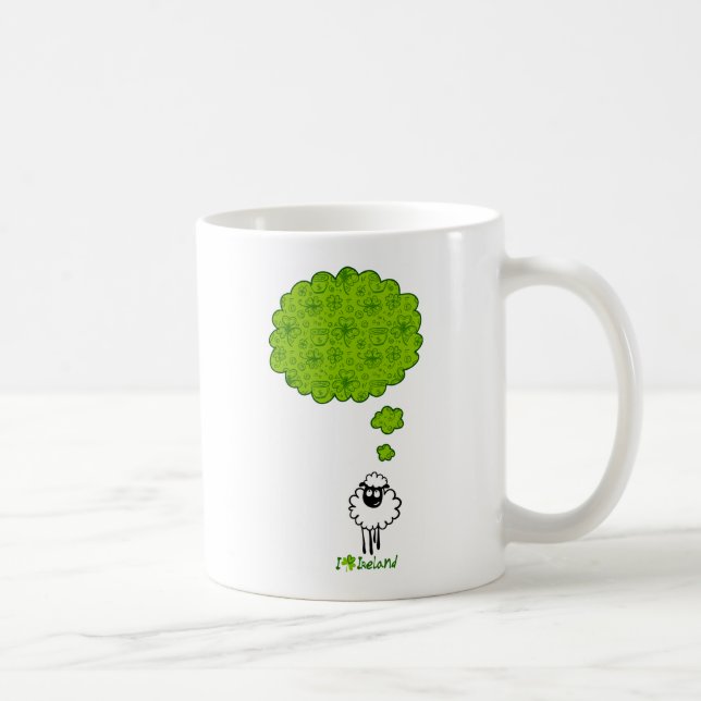 Little sheep dream about Ireland Coffee Mug (Right)