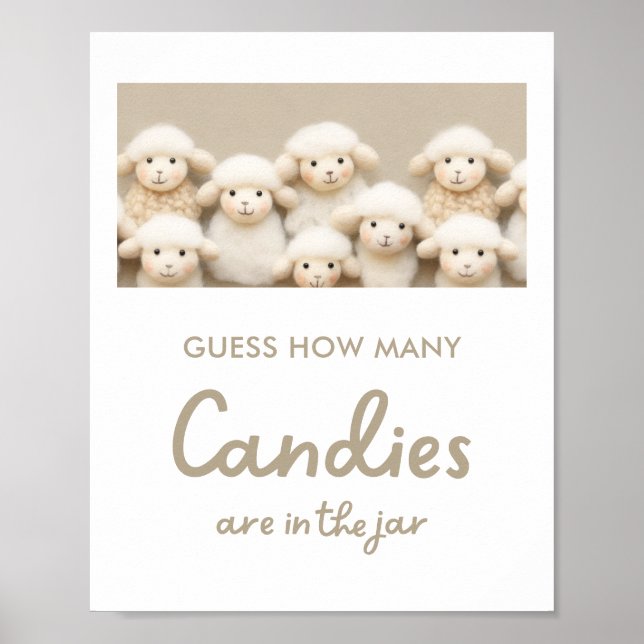 Little Sheep Guess How Many Candies Game Poster (Front)