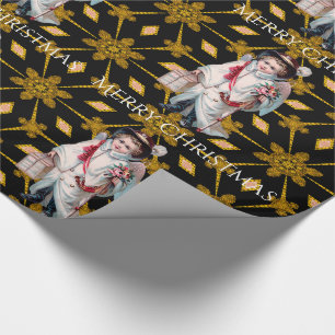 Little Shepherd Boy Victorian Christmas Wrapping Paper