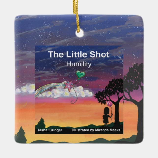 Little Shot Humility Book Cover Ceramic Ornament (Front)