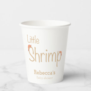 Little shrimp baby shower paper cups