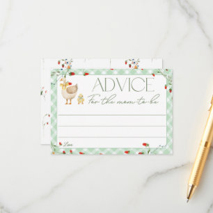 Little Silly Goose Baby Shower Advice for Mom Enclosure Card