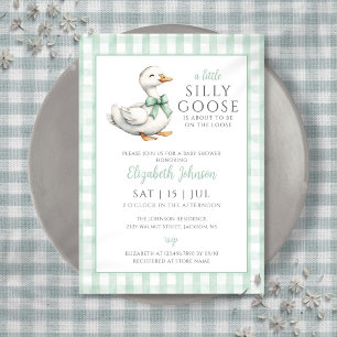 Little Silly Goose Gender Neutral Baby Shower  Invitation