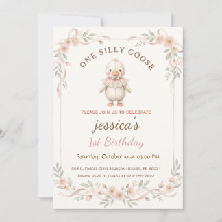 little silly goose is on the way invitation