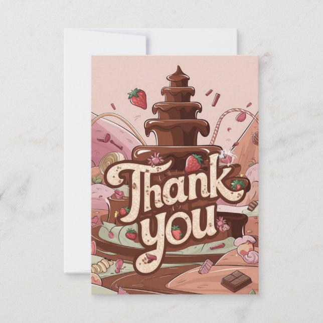 Little Simple Chocolate thank you card (Front)