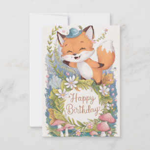 Little Simple Fox Birthday Card