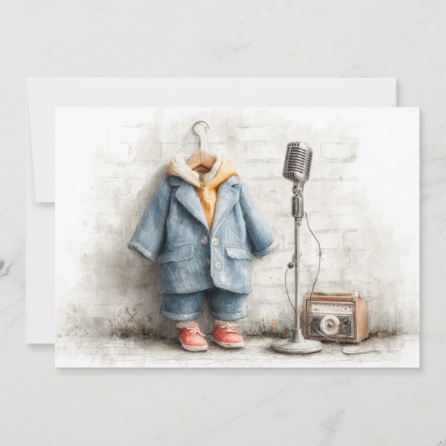 Little Singer 1st Birthday Party Invitation (Front)