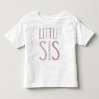 Little Sis with Pink Text Sister Girls Sibling