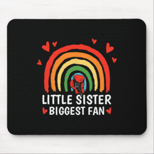 Little Sister Biggest Fan, Boxing Girl Toddler Sis Mouse Pad