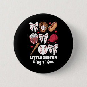Little Sister Biggest Fan Bysebyll By 6 Cm Round Badge