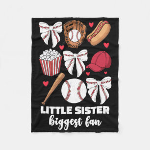 Little Sister Biggest Fan Bysebyll By Fleece Blanket