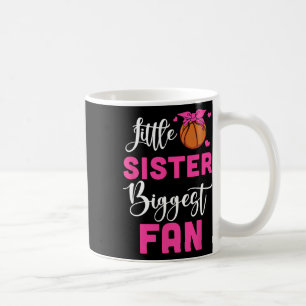 Little Sister Biggest Fan Bysketbyll Girl Coffee Mug