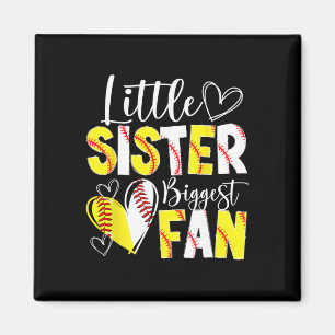 Little Sister Biggest Fan Sell Softll Sister Magnet