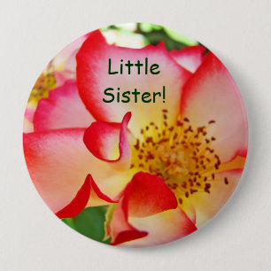 Little Sister! buttons Rose Flowers Pink Red White