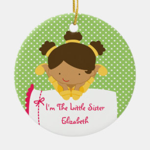 Little Sister Christmas Ornament Sweet  Girl