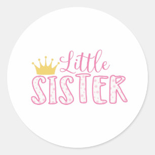 Little Sister Classic Round Sticker