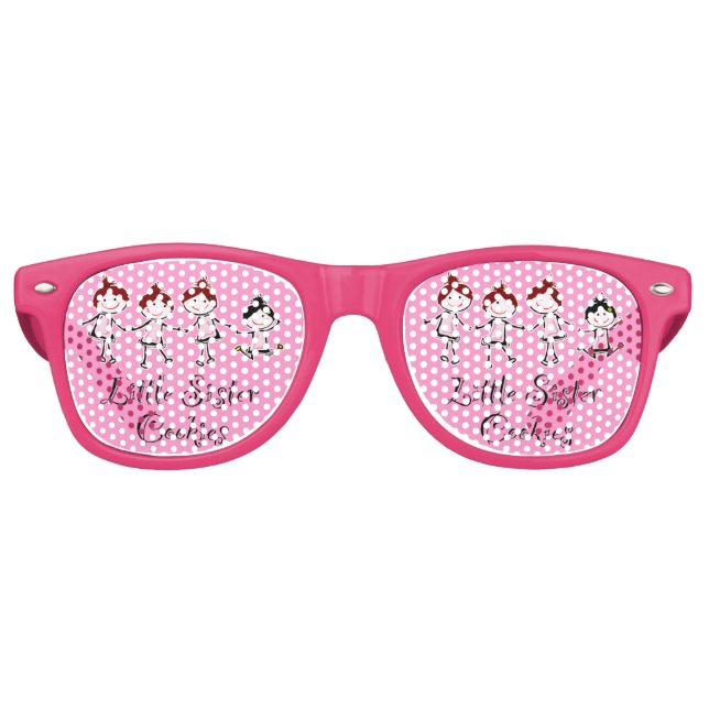 Little Sister Cookies Logo Retro Sunglasses (Front)
