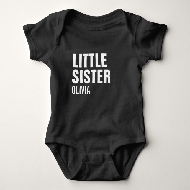 Little Sister Custom Baby Bodysuit (Front)