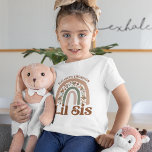 Little Sister Custom Boho Rainbow Pregnancy Reveal Toddler T-Shirt<br><div class="desc">This little sister custom boho rainbow pregnancy reveal toddler t-shirt is perfect for family baby announcement pictures! You can take your photos with kids and older siblings in a fun and colourful setting. Plus, the soft, comfy fabric will make your little one feel comfortable during her photo shoot. Not only...</div>