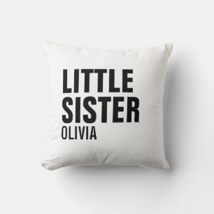 Little Sister Custom Throw Pillow
