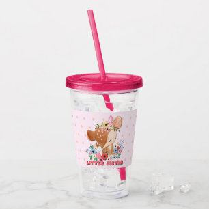 Little Sister Cute Deer Acrylic Tumbler