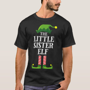 Little Sister Elf Matching Family Group Christmas  T-Shirt