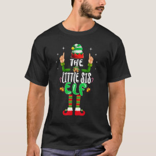 Little Sister Elf Matching Family Group Christmas T-Shirt