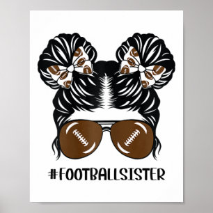 Little Sister Footll Toddler Girl Kids Youth Lil S Poster
