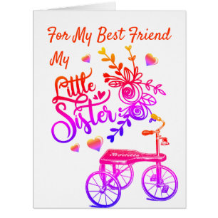 Little Sister Forever Friend Tricycle Floral