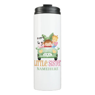 Little Sister Jungle Safari Animals Friends on Car Thermal Tumbler