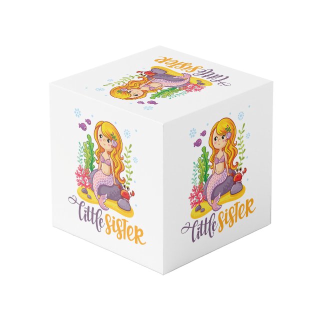 Little Sister 🧜‍♀️ Mermaid Cube (Back Angled)