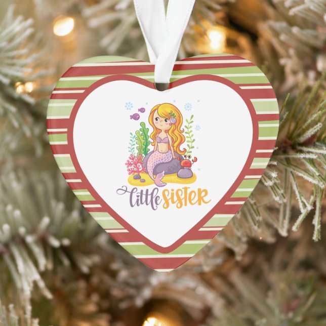 Little Sister 🧜‍♀️ Mermaid Ornament (Tree)