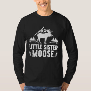 Little Sister Moose Matching Family Camping Hiking T-Shirt