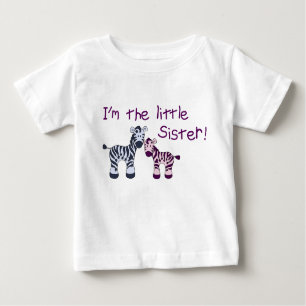 Little Sister (of a big brother) Zebra t-shirt