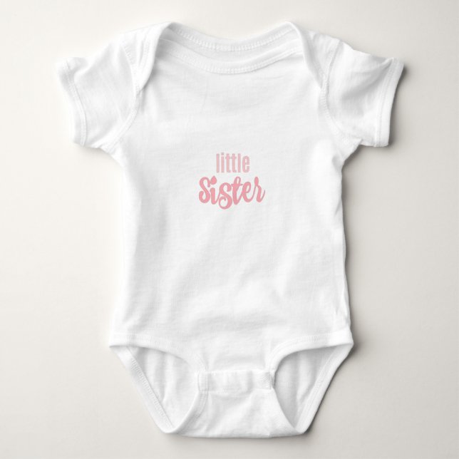 LITTLE SISTER one-piece Baby Bodysuit (Front)