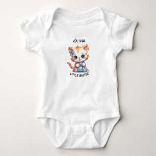 Little Sister Personalised Baby Bodysuit