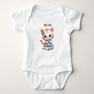 Little Sister Personalised Baby Bodysuit
