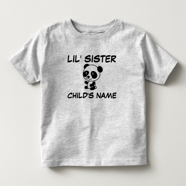 LITTLE SISTER Personalised T-shirts (Front)