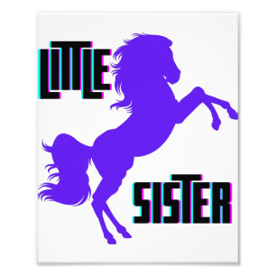 Little Sister Purple Pony Photo Print