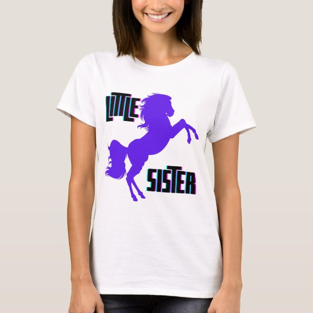 Little Sister Purple Pony T-Shirt (Front)