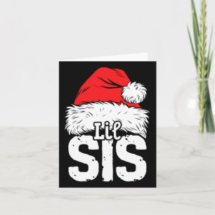 Little Sister Santa Christmas Family Matching Pyja Card