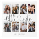 Little Sister Script Gift For Sister Photo Collage